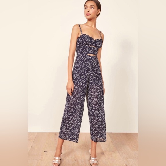 Reformation Fergie wide leg jumpsuit floral print - Picture 1 of 3